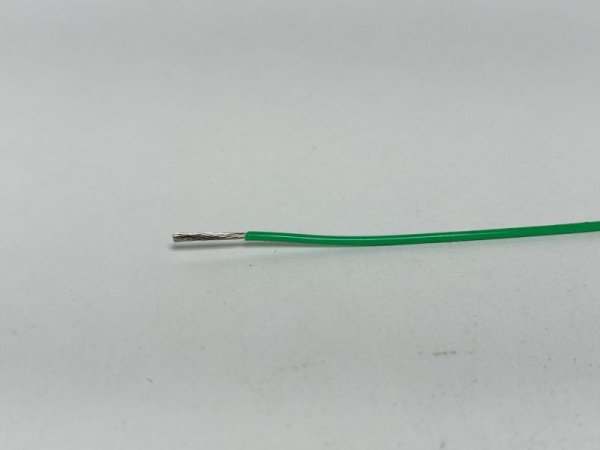 画像1: 耐熱配線 AWG18 1m 緑 (1)